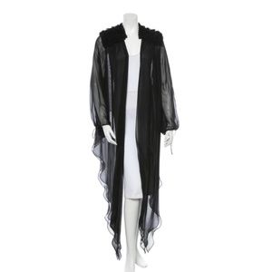 THOMAS WYLDE Silk Sheer Shrug Size: M